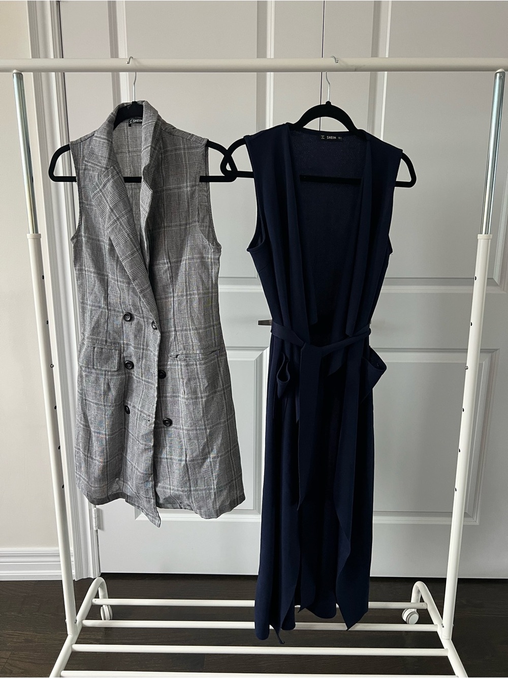 SHEIN BUNDLE SALE: Vest and Sleeveless Navy Duster Vest Dress, Size Small